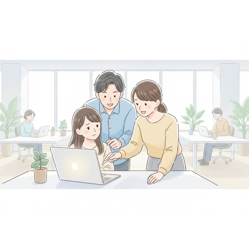 個別サポートを受ける受講生と講師