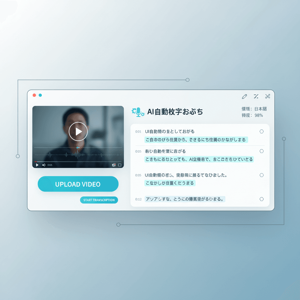 AI自動文字起こしツールの使用画面イメージ