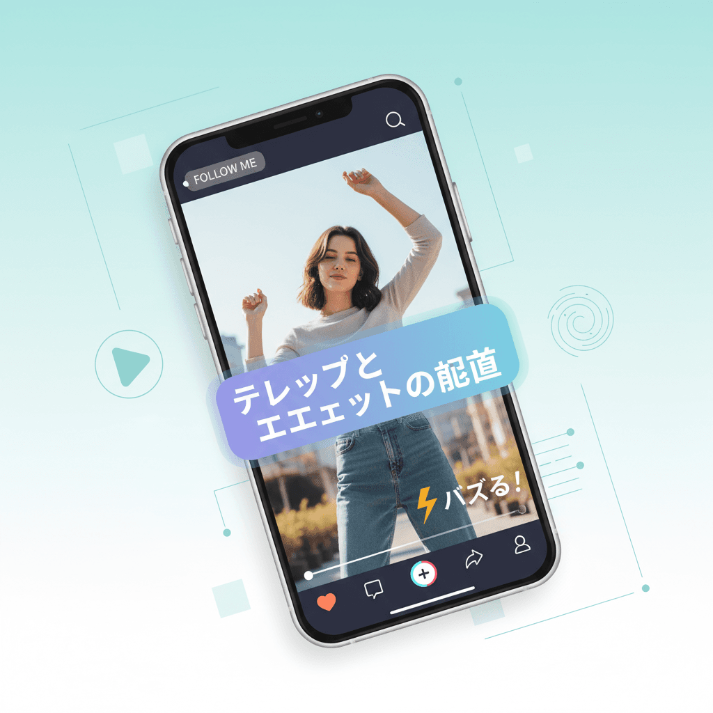TikTok動画編集におけるテロップやエフェクトの最適な配置例