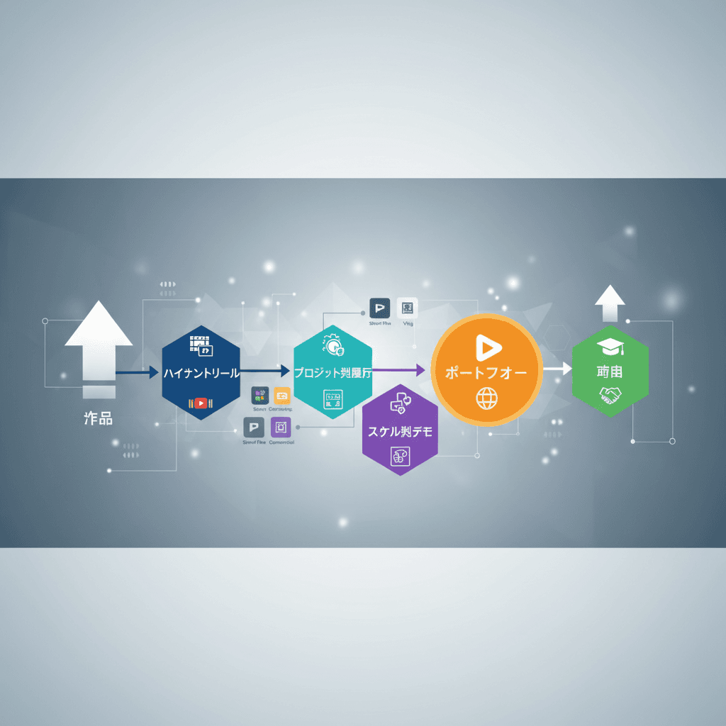 効果的なポートフォリオの構成例を提示する図
