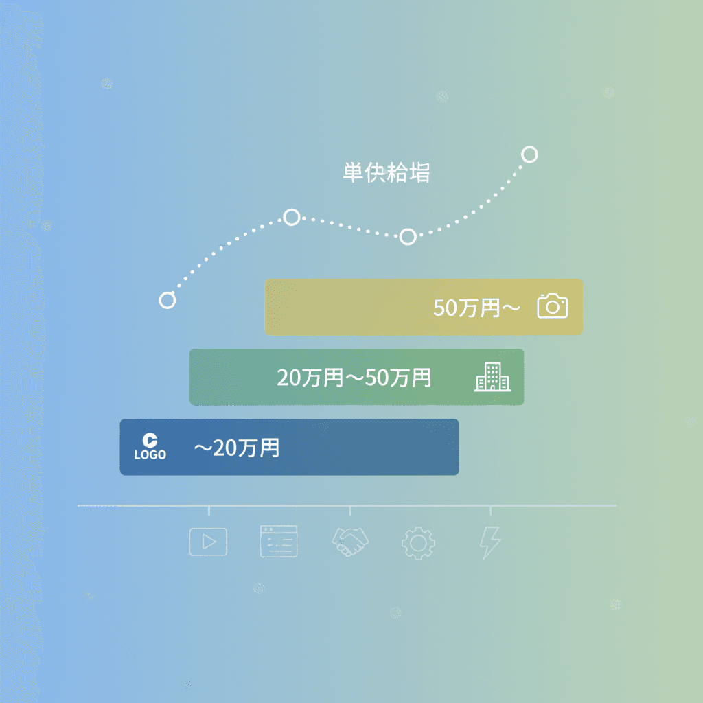 企業VP動画編集の単価相場イメージグラフ